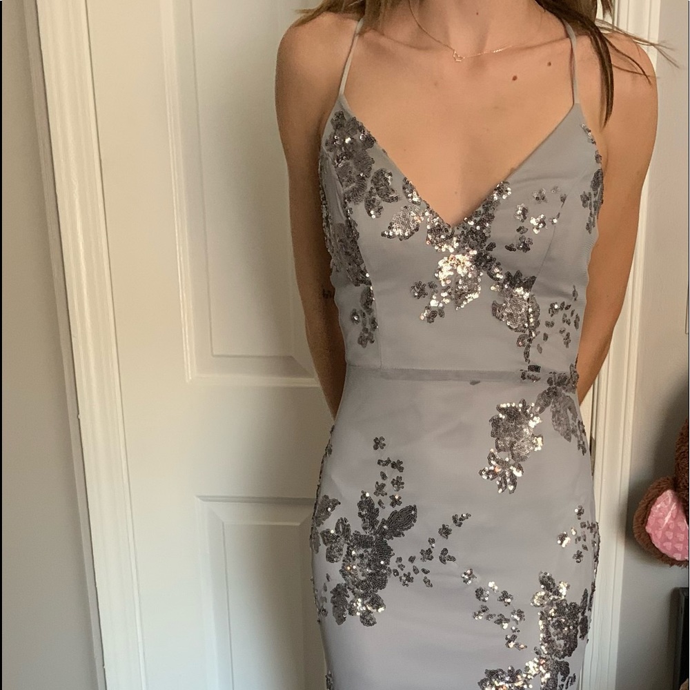 Light blue long formal dress